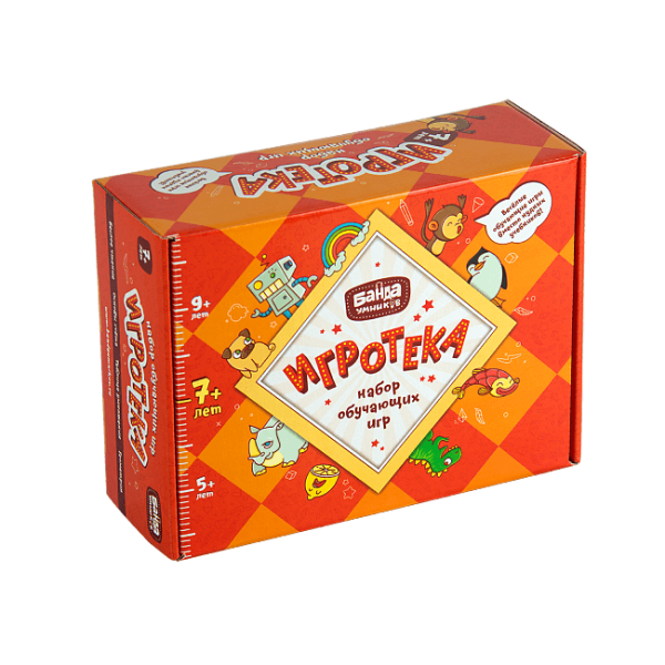 Набор БАНДА УМНИКОВ УМ081 Игротека 7+ (настольные игры "Цветариум", "Читай-хватай", "Турбосчет" и "Геометрика" )
